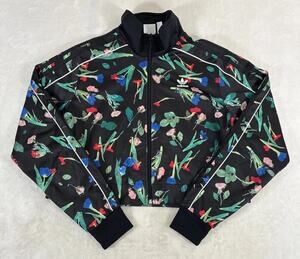 Adidas Track Jacket Bellista Floral Women Size Small Floral on Black Bnfts Chrty